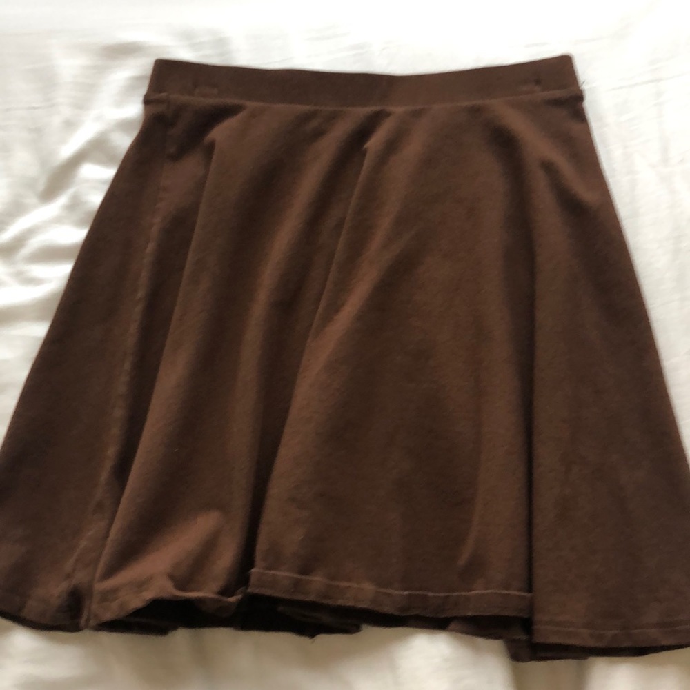 Brown Skater Skirt